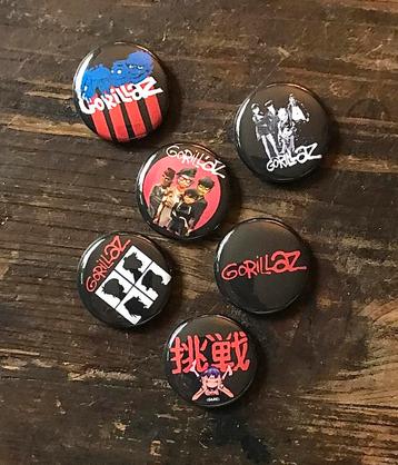GORILLAZ #3 buttons speldjes pins beschikbaar voor biedingen