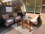 Teakhouten tuinset met kussens, Tuin en Terras, Tuinsets en Loungesets, Ophalen, Gebruikt, 4 zitplaatsen, Tuinset
