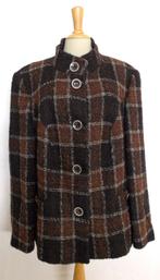 Engels/klassiek style wol bruin ruit jasje v Gerry Weber! 48, Bruin, Verzenden, Maat 46/48 (XL) of groter, Zo goed als nieuw