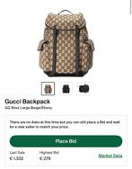 Gucci Backpack GG Wool Large Beige/Ebony – Origineel, Ophalen, Nieuw, Overige merken, 30 tot 45 cm
