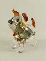 Murano Stijl Glazen Hond Beeldje 22cm, Antiek en Kunst, Antiek | Glas en Kristal, Ophalen of Verzenden