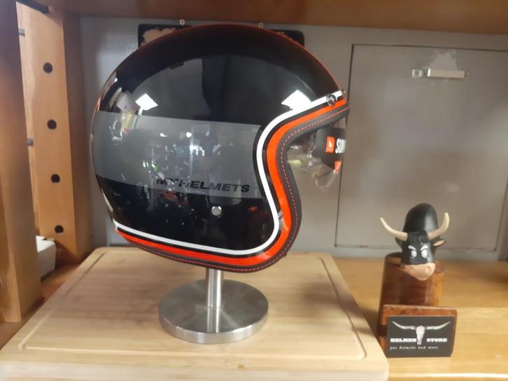 mt le mans helm zwart rood L motor scooter helm brommer L, Motoren, Kleding | Motorhelmen, Dames, Heren, Jethelm, L, Overige merken