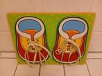 Veters strikken oefenen, houten bord met schoenveters., Ophalen of Verzenden, Gebruikt, Overige typen