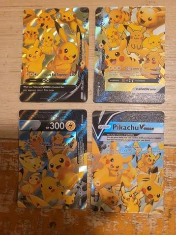 4 Pokemon Pikachu foil kaarten beschikbaar voor biedingen