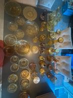 Antiek Amberkleurig Glaswerk Collectie - Diverse Stukken, Antiek en Kunst, Ophalen of Verzenden