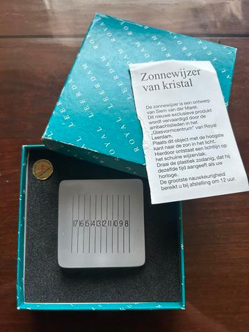 Zonnewijzer Royal Leerdam kristal glas beschikbaar voor biedingen