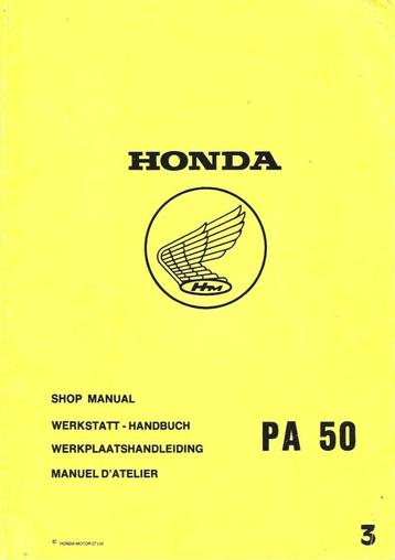Honda PA50 werkplaatsboek (3776z) bromfiets beschikbaar voor biedingen