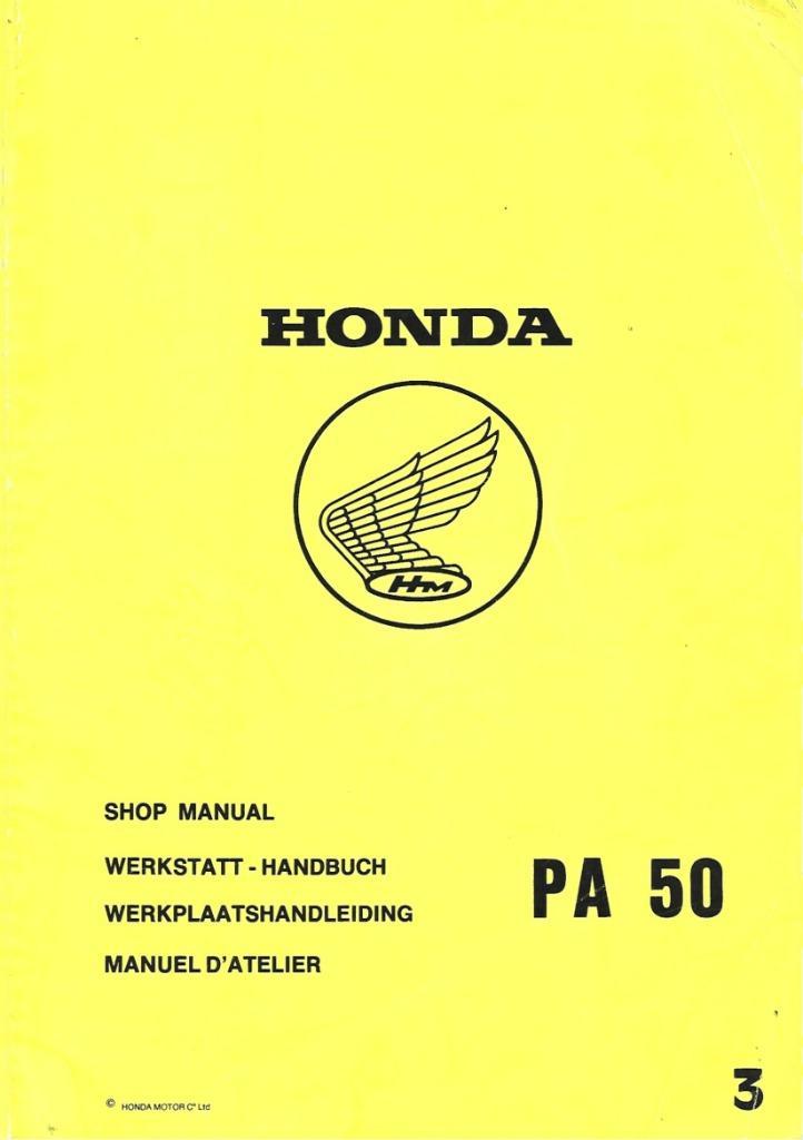 Honda PA50 werkplaatsboek (3776z) bromfiets, Fietsen en Brommers, Handleidingen en Instructieboekjes, Zo goed als nieuw, Verzenden
