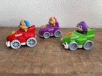 Fisher-Price Sllimme Racers Aapje, Puppy en Zusje. PRIMA., Ophalen of Verzenden, Gebruikt, Auto of Voertuig, Met geluid