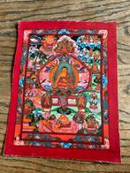 Thangka ‘Boeddha en Leerlingen’ Nepal, canvasdoek, Antiek en Kunst, Ophalen of Verzenden