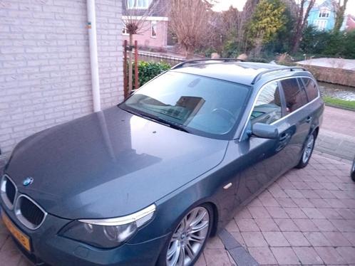 Bmw 5 serie touring 525 automaat vol leder, Auto diversen, Schadeauto's, Automaat, Diesel, Stationwagon, Groen, Ophalen