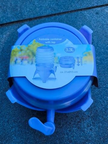 Opvouwbare watercontainer met kraan - 3.3L beschikbaar voor biedingen