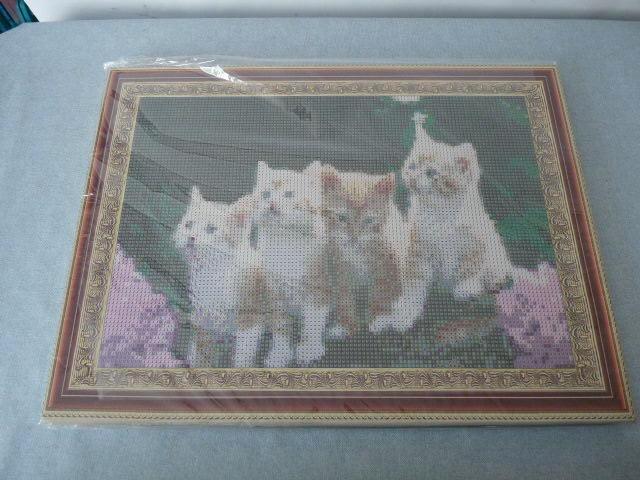 4 x kittens poes Diamond painting set compleet Nieuw, Hobby en Vrije tijd, Knutselen, Nieuw, Knutselwerk, Ophalen of Verzenden