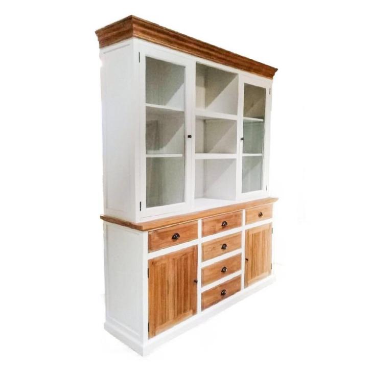 Grote vitrinekast, Huis en Inrichting, Kasten | Vitrinekasten, Nieuw, 200 cm of meer, 150 tot 200 cm, 25 tot 50 cm, Met lade(s)