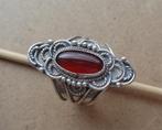 zilveren ring met carneool steen [742], Verzenden, Met edelsteen, Dame, Zilver