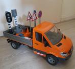 Bruder oranje wegwerk-verkeerswagen, Kinderen en Baby's, Speelgoed | Speelgoedvoertuigen, Ophalen of Verzenden, Zo goed als nieuw