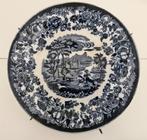 Wandbord blauw-wit paard met hond, Ophalen of Verzenden