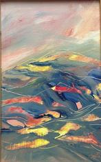 Henk van Klinken, 1952 - 2013, Stadskanaal, kleurrijk werk, Antiek en Kunst, Kunst | Schilderijen | Abstract, Ophalen