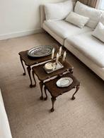 Vintage Queen Anne Nest Tafels Set( 3st), Ophalen of Verzenden, Zo goed als nieuw, Hout