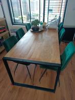 Mooie mangohouten eettafel en kast set. Incl 6 stoelen., Huis en Inrichting, Ophalen, 200 cm of meer, 50 tot 100 cm, Zo goed als nieuw