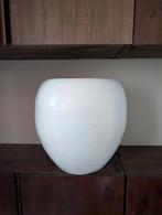 Wit organische ronde plantenpot, Rond, Ophalen of Verzenden, Zo goed als nieuw, Aardewerk