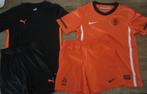 voetbalpakjes KNVB oranje Nike en zwart Puma 8 jaar 134, Maat XS of kleiner, Ophalen of Verzenden, Gebruikt, Set