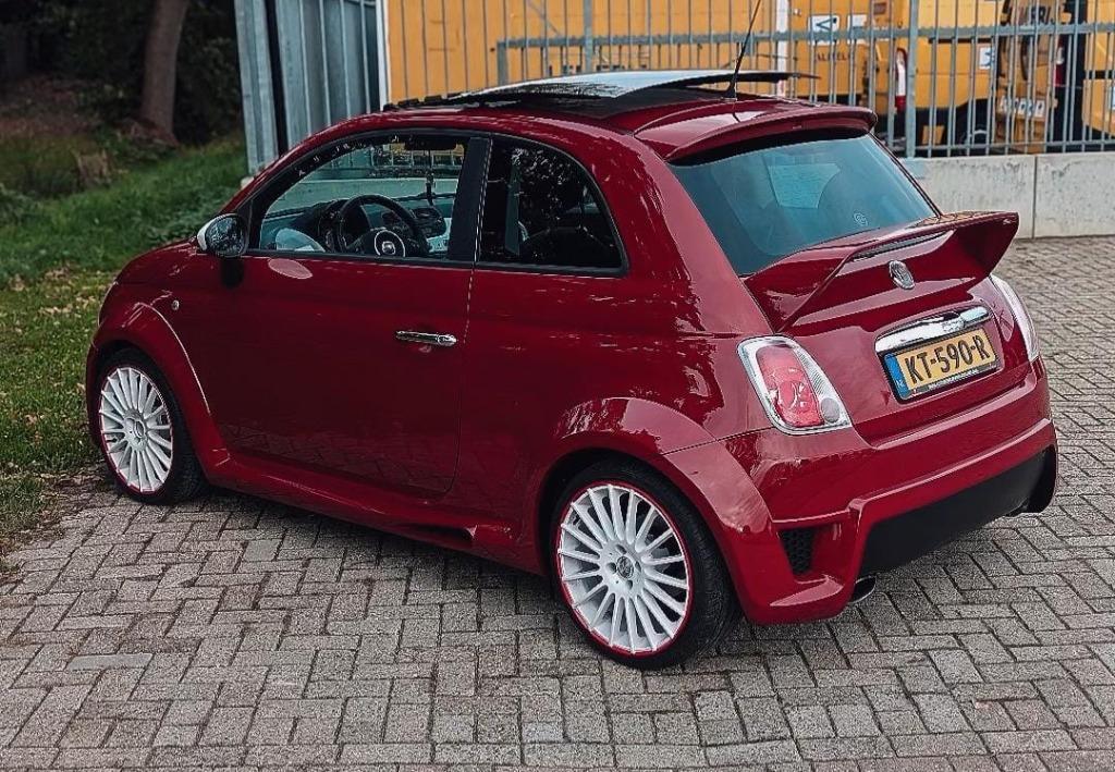 Uniek exemplaar! Fiat 500 sport! Exclusieve body kit! Vol Op, Auto's, Fiat, Voorwielaandrijving, Zwart, 4 cilinders, 905 kg