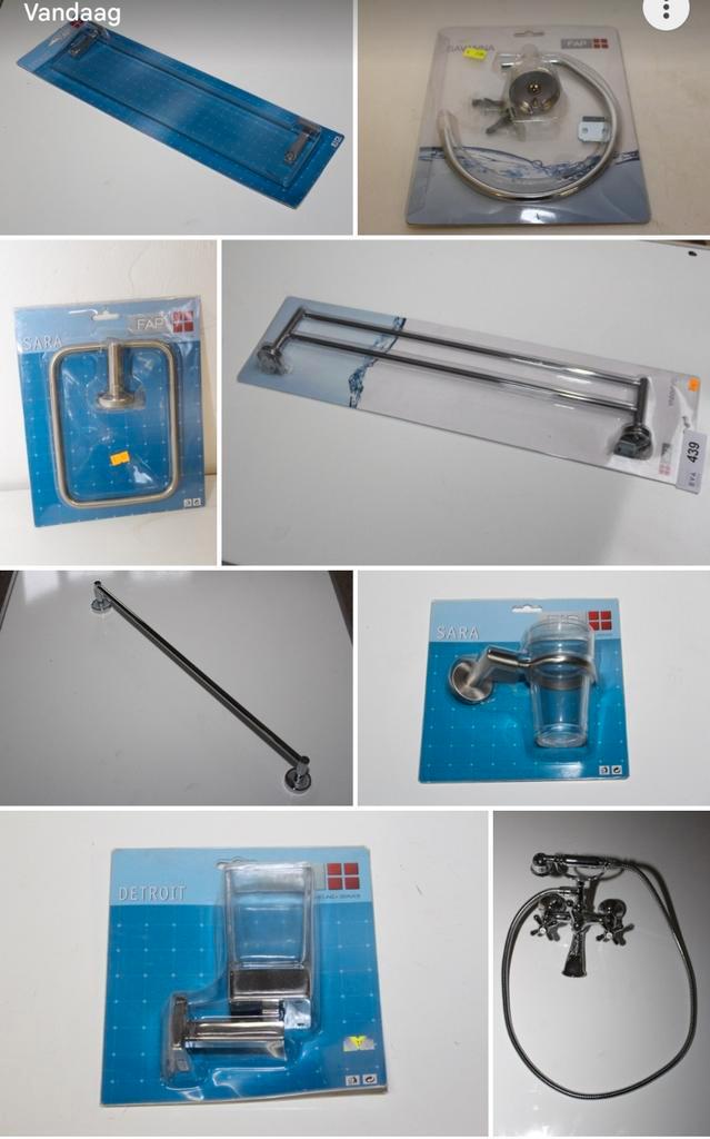 Tk hele grote partij nieuwe exclusieve sanitaire accessoires, Doe-het-zelf en Verbouw, Sanitair, Ophalen
