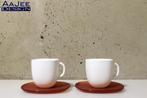 2 Nespresso Kop en Schotel – Federica Biasi – Set, Huis en Inrichting, Keuken | Servies, Gebruikt, Ophalen of Verzenden, Glas