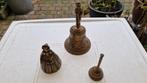 3 antieke koperen tafelbellen, Antiek en Kunst, Ophalen of Verzenden, Koper