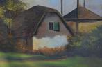 Boerderij gesign. Bamberg olieverf op hout, Antiek en Kunst, Kunst | Schilderijen | Klassiek, Ophalen of Verzenden