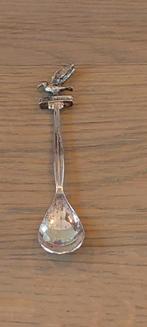 Oud brocant 3 d lepeltje ZILVERMEEUW VOGEL MEEUW, Ophalen of Verzenden, Gebruikt