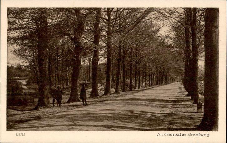Ede Arnhemsche Straatweg uitg Wapen van Ede, Verzamelen, Ansichtkaarten | Nederland, Ongelopen, Gelderland, 1920 tot 1940, Ophalen of Verzenden