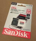 SanDisk Ultra 128GB MicroSDXC kaart met adapter, Audio, Tv en Foto, Fotografie | Geheugenkaarten, Nieuw, Ophalen of Verzenden