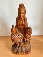 Houten Boeddha 32 cm h, Huis en Inrichting, Woonaccessoires | Boeddhabeelden, Ophalen of Verzenden