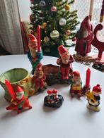 Vintage zweeds/Duitse kerst, tomtes kandelaar, items, Ophalen of Verzenden, Gebruikt