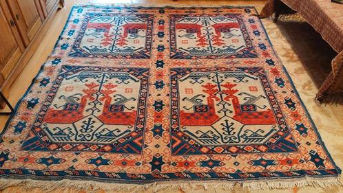 Origineel Handgeknoopt Turkse tapijt 220 200 cm, Antiek en Kunst, Antiek | Kleden en Textiel, Ophalen of Verzenden