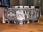 KARL LAGASSE : ONE DOLLAR NO ROB A BANK kunst voorwerp, Antiek en Kunst, Kunst | Schilderijen | Modern, Ophalen of Verzenden