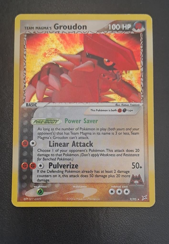 Team Magma's Groudon 9/95 holo - Zeldzame Pokémonkaart, Ophalen of Verzenden, Gebruikt, Losse kaart