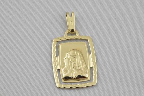 14 karaat gouden hanger Maria met Jezus 1603-G, Sieraden, Tassen en Uiterlijk, Kettinghangers, Zo goed als nieuw, Goud, Goud, Kruis of Symbool