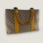 Gucci canvas Bamboo Libeccio, Gebruikt, Beige, Ophalen of Verzenden, Nvt