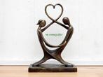 031* Bronzen koppel hart (Boven €75 geen verzendkosten), Ophalen of Verzenden, Nieuw, Overige materialen, Mensenbeeld