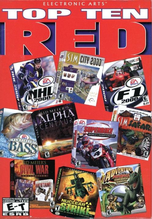 Top Ten Red - Electronic Arts - Nieuw, Spelcomputers en Games, Games | Pc, Nieuw, Overige genres, 1 speler, Vanaf 3 jaar, Online
