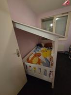 Vipack huisbed met wit dak - wit - 90x200 cm (zonder matras), Kinderen en Baby's, Ophalen, Gebruikt, 100 cm of meer, Lattenbodem