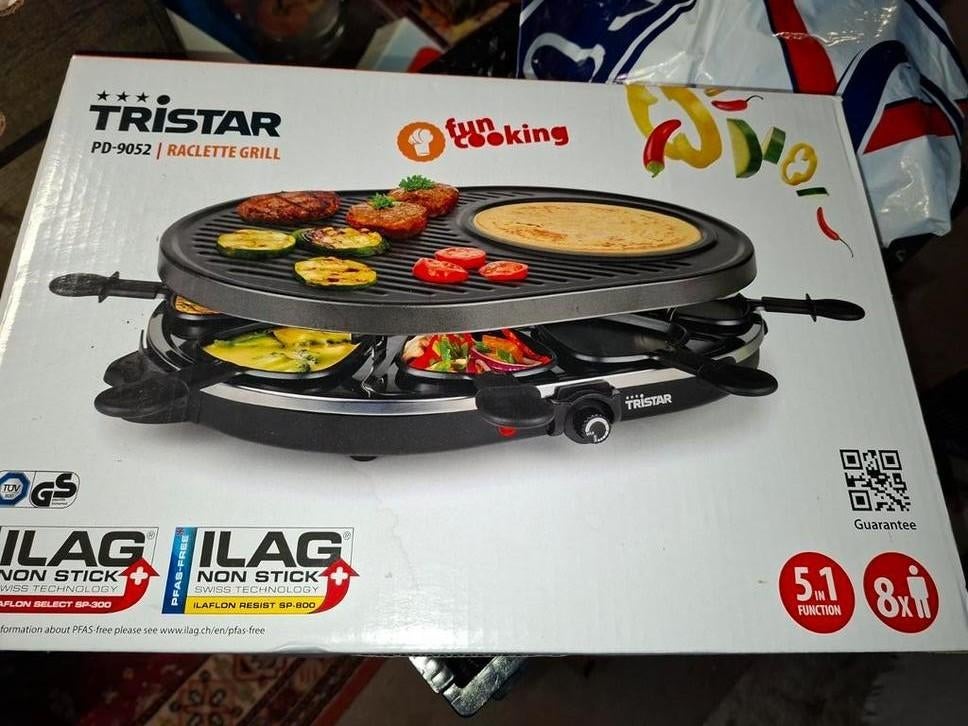 Nieuwe Raclette Grill in Verpakking - Nooit Geopend!, Witgoed en Apparatuur, Ophalen of Verzenden, Vaatwasmachinebestendig, Nieuw