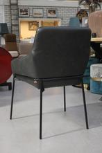 6 luxe eetkamerstoelen JOLLY Jess metaal leer armleuningen, Huis en Inrichting, Stoelen, Ophalen, Zwart, Nieuw, Metaal