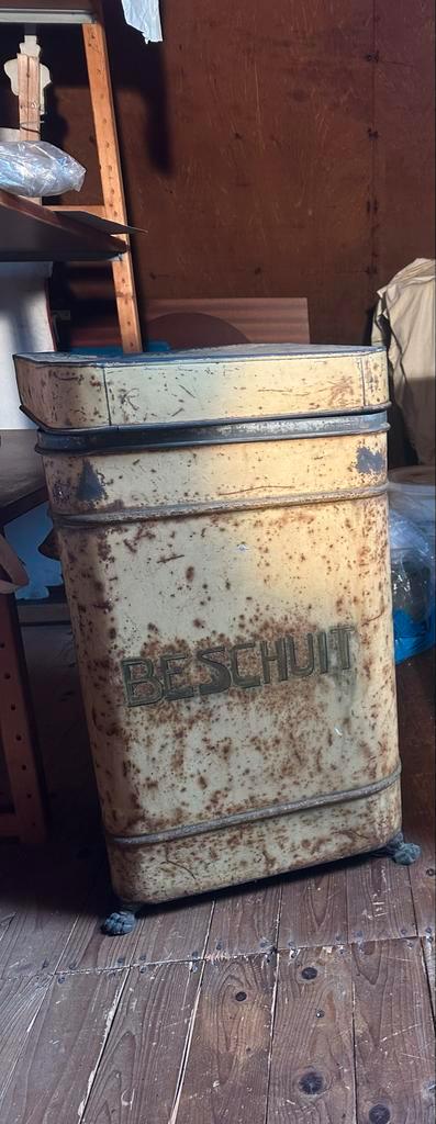 Oude Beschuitbus - Vintage Decoratie, Verzamelen, Blikken, Ophalen of Verzenden