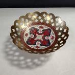 Handgemaakte vintage messing kom met kruispatroon, Antiek en Kunst, Antiek | Koper en Brons, Ophalen of Verzenden