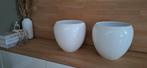 2x Bloempot  Rian d31 h27.5cm hoogglans wit (binnen), Ophalen, Gebruikt, Rond, Binnen