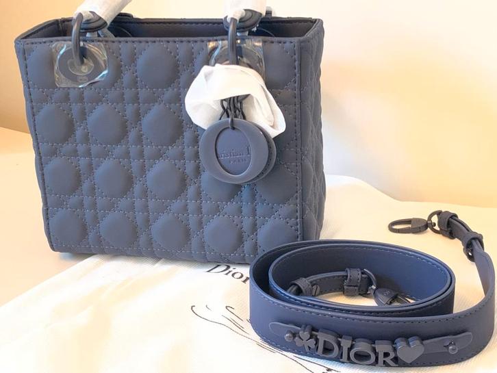 Mini Ladyy Diorr-tas, Sieraden, Tassen en Uiterlijk, Tassen | Damestassen, Nieuw, Handtas, Blauw, Ophalen of Verzenden